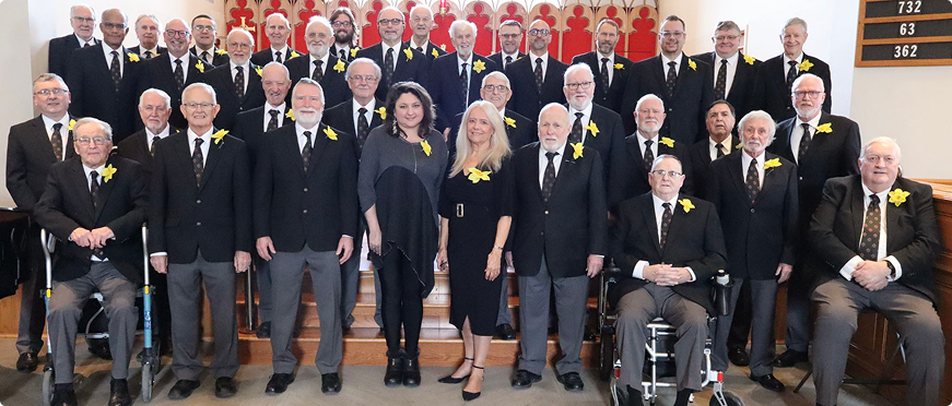 Burlington Welsh Male Chorus members in 2025